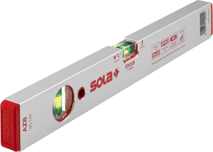 Sola 1010301 Alu-Wasserwaage "AZB 30" cm in rot 300 mm, 300 mm