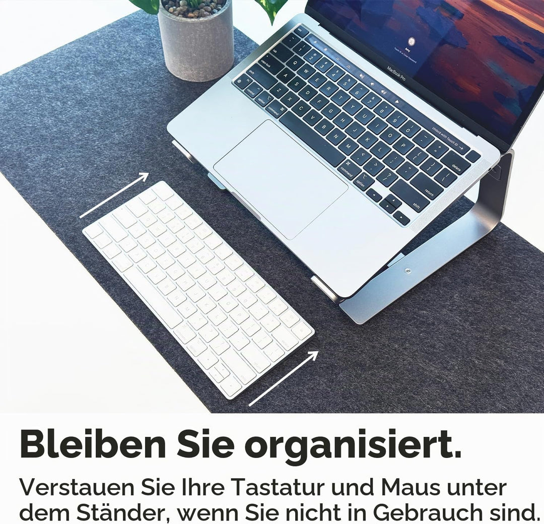 Macally Laptop-Ständer aus Aluminium für den Schreibtisch, funktioniert mit Allen MacBook/Pro/Air un