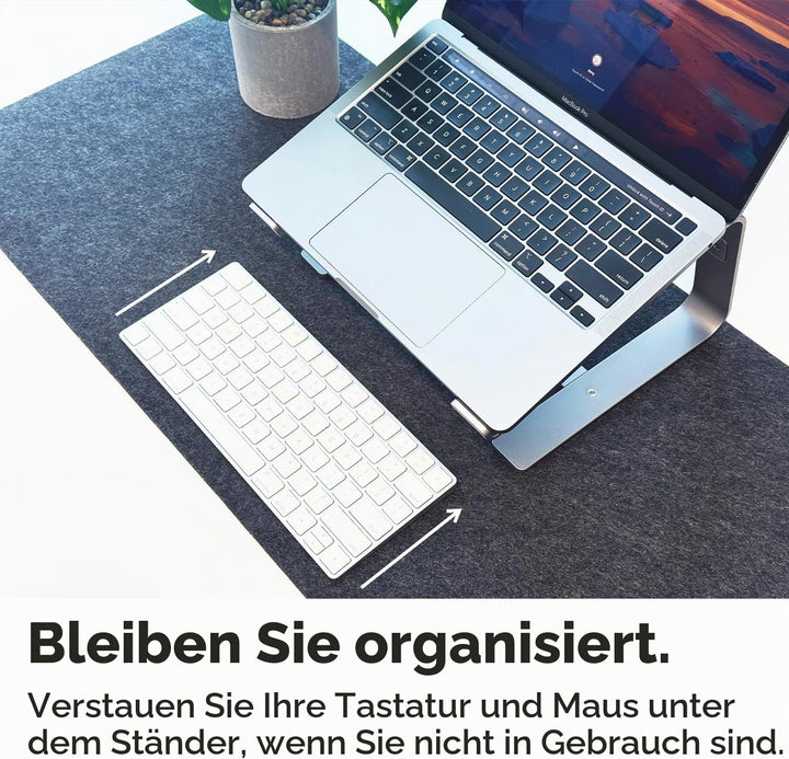 Macally Laptop-Ständer aus Aluminium für den Schreibtisch, funktioniert mit Allen MacBook/Pro/Air un
