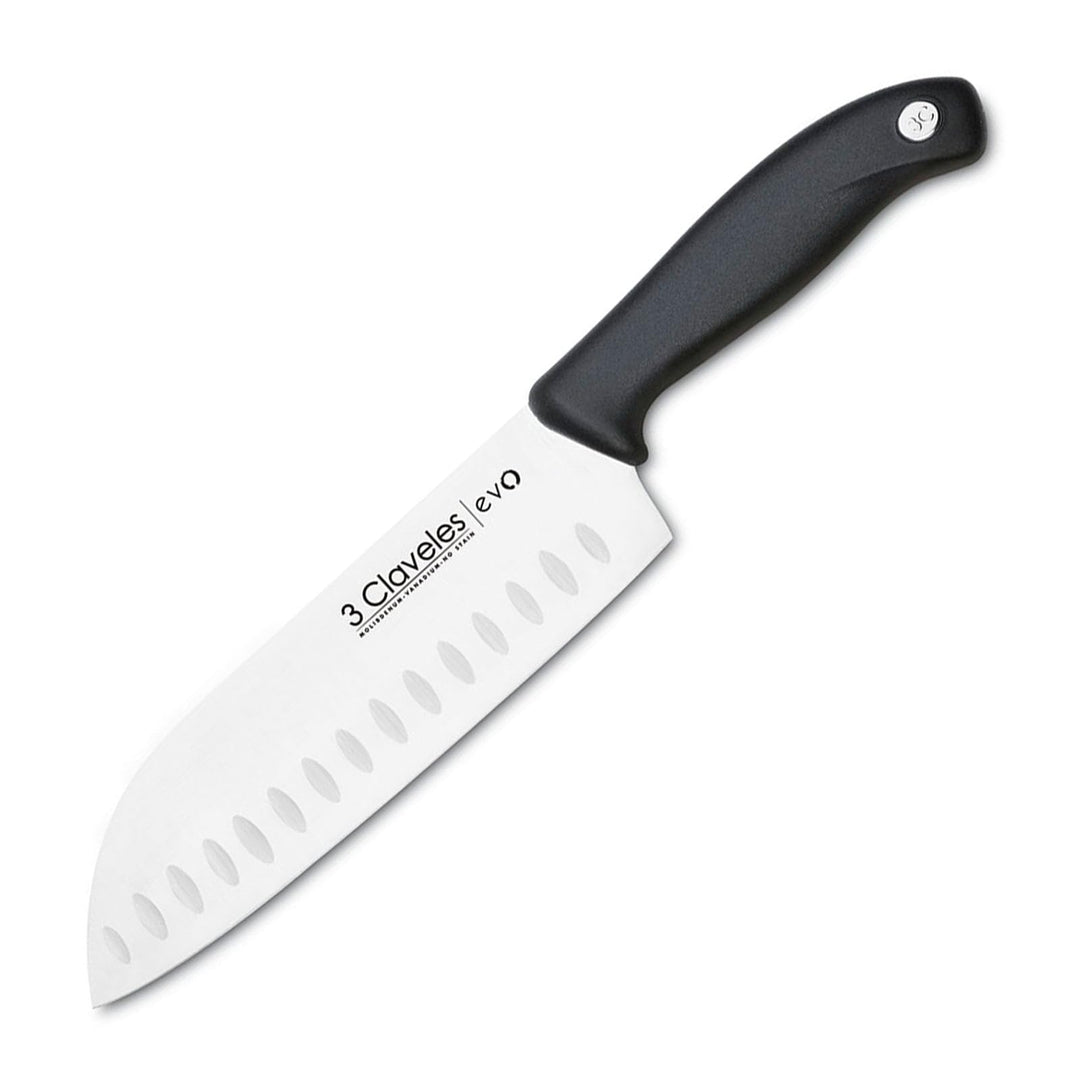 EVO POLIPROPYLENE HANDLE SANTOKU HOLLOW EDGE KNIFE 18 cm - 7" E 3C