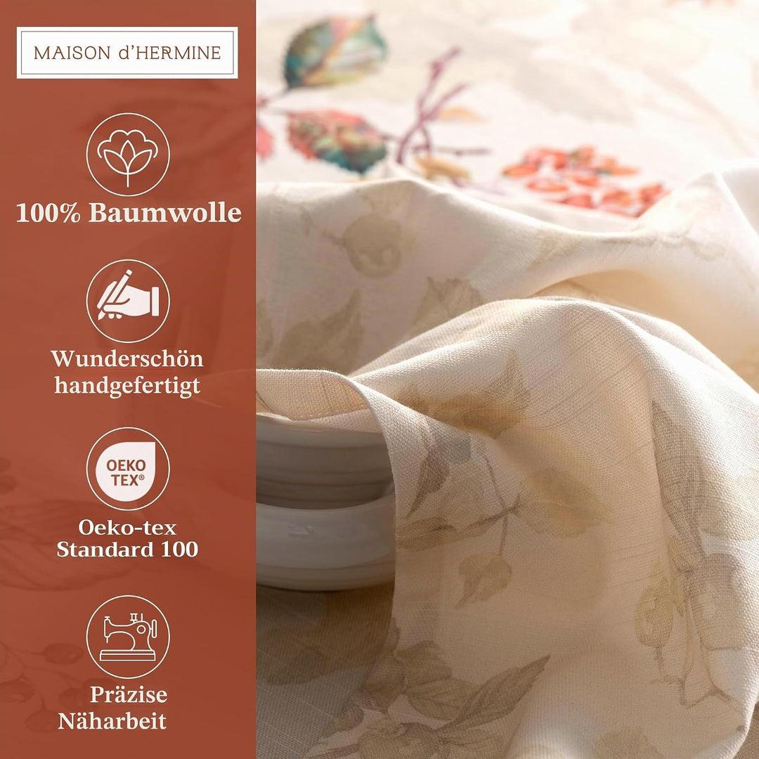 Maison d' Hermine Stoffservietten 4er Set aus 100 % Baumwolle Wiederverwendbare Stoffservietten Weih