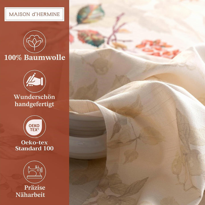 Maison d' Hermine Stoffservietten 4er Set aus 100 % Baumwolle Wiederverwendbare Stoffservietten Weih