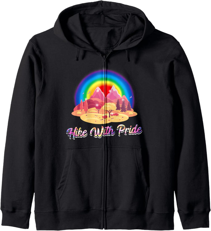 Hike With Pride Cool Rainbow Sunset Lover Kapuzenjacke