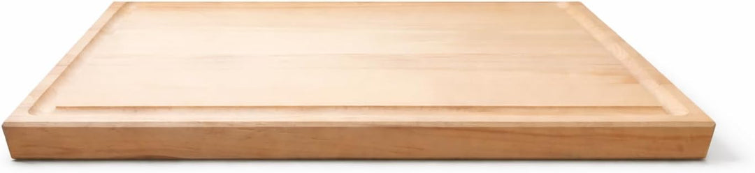 Buchenholz Schneidebrett 30 x 40 x 2,2 cm – Tranchierbrett mit Saftrille – Klingenschonendes Küchenb