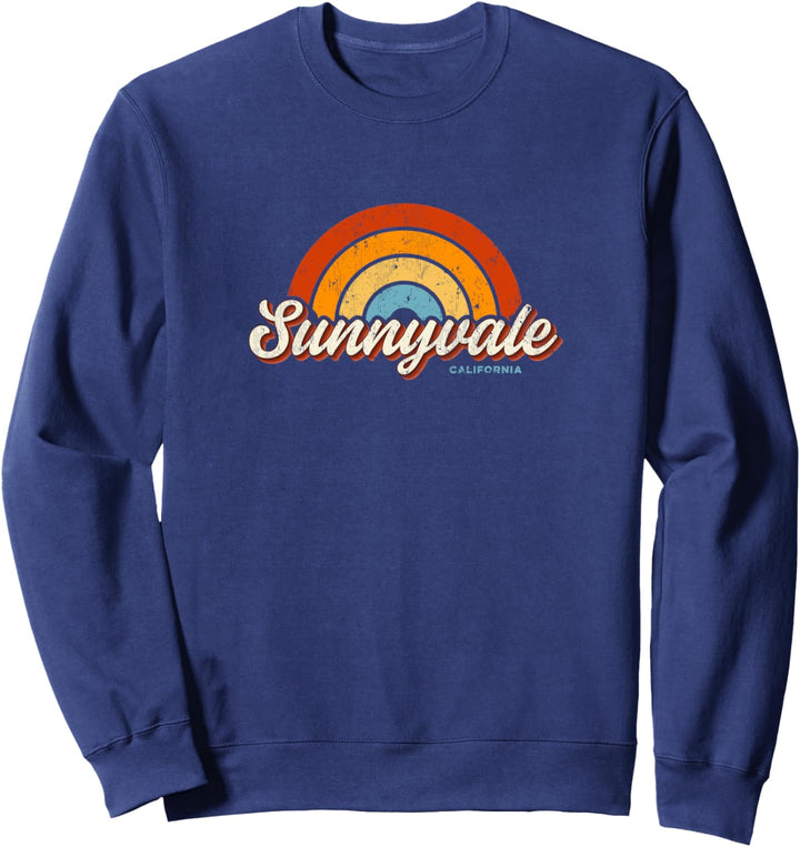 Sunnyvale California CA Vintage Rainbow Retro 70er Jahre Sweatshirt