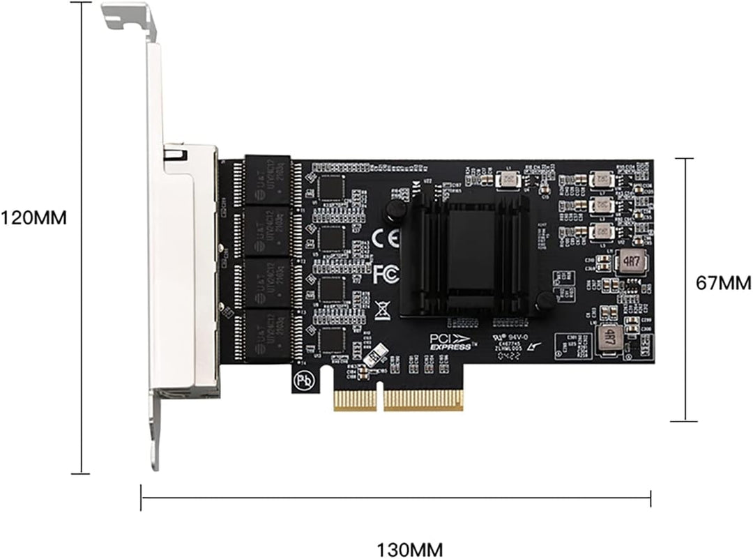 Quad-Port 2.5GBase-T PCIe Netzwerk Adapter RTL8125B 2500/1000/100Mbps PCI Express Gigabit Ethernet K