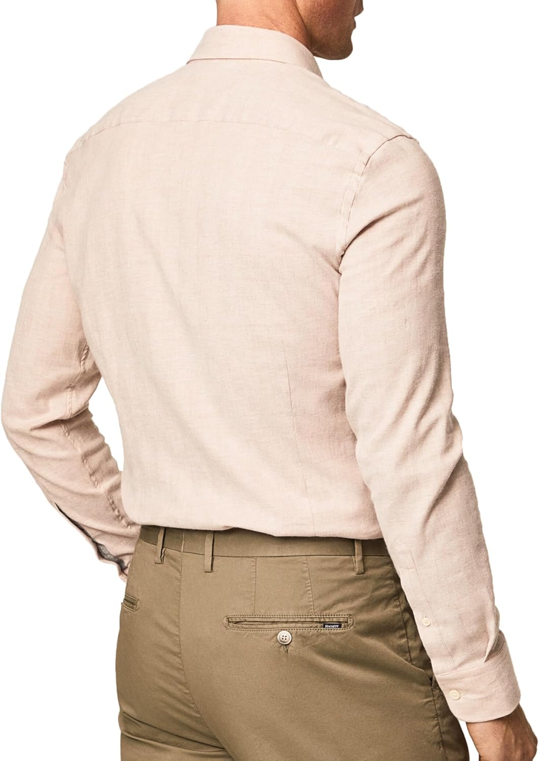 Hackett London Herren Soft Stretch Hbone Button Down Shirt M Tan, M Tan