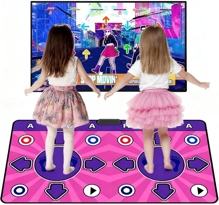 KIRJAUDU Tanzmatte für TV mit AR Kamera, Doppel-Tanzmatte für Kinder & Erwachsene, HDMI Anschluss, ü