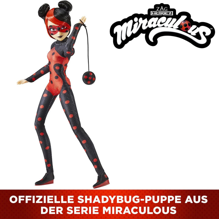 BANDAI - Miraculous - Shadybug-Puppe 26 cm - Bewegliche Modepuppe Alternative Version von Ladybug au