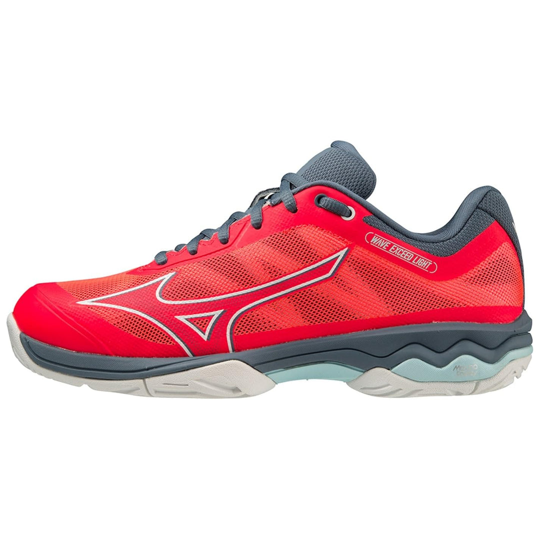 Mizuno Unisex Wave Exceed Light Ac Tennisschuh 38.5 EU Fiery Coral 2 White China Blue, 38.5 EU Fiery