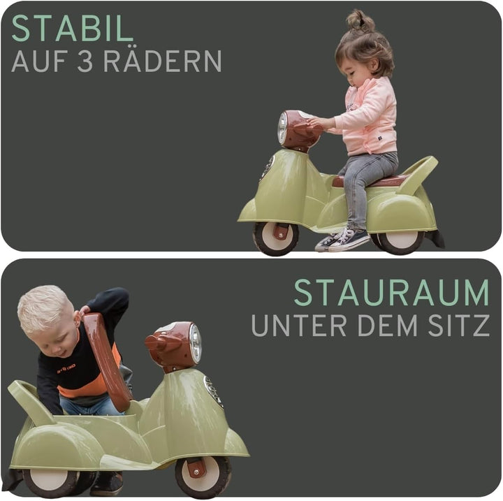 Bandits & Angels Retro Rutscher ab 1 Jahr (Retro Grün), Retro Grün