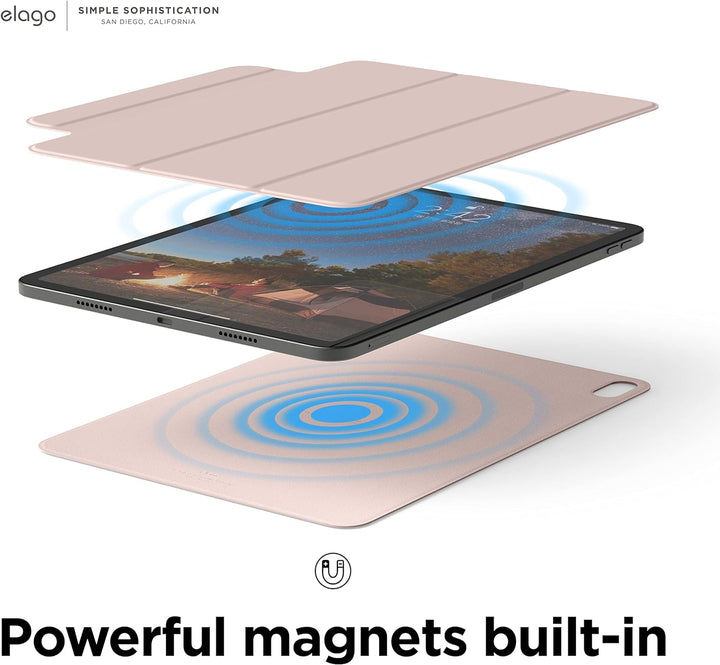 elago Magnetische Folio Hülle für iPad Air 10.9" 5., 4. Gen - Rückwand kann an Metallmaterialien bef
