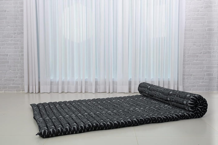 Leewadee Kapok Rollmatte – Handgefertigte Schlaf- & Relax Faltmatte aus Thailand, vielseitig als Gäs
