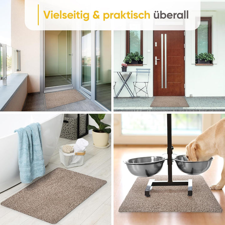 Entrando Fussmatte 40x60 cm - innen und aussen - Baumwolle - rutschfest, waschbar, robust - passt un