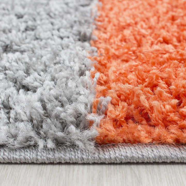 HomebyHome Shaggy Teppich Läufer Flur 80 x 150 cm - Shaggy Teppich Hochflor Terrakotta Extra Weich u