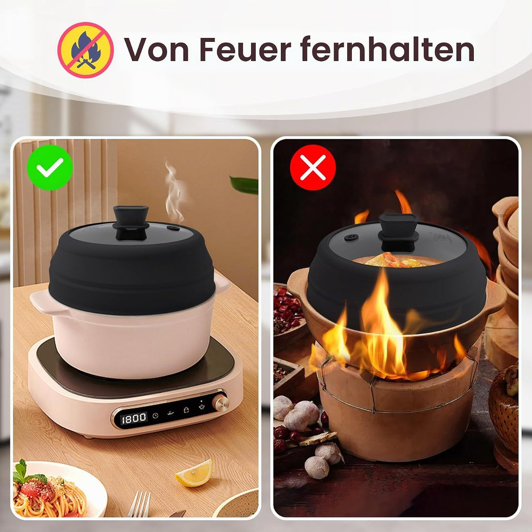 Mikrowellen-Spritzer-Abdeckung, Mikrowellen-Abdeckung für Lebensmittel, faltbarer Tellerdeckel mit e