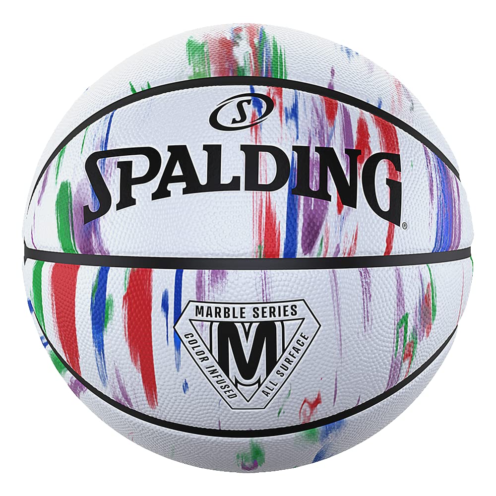Spalding Unisex – Erwachsene Marble Sz5 Ball 5 Rainbow, 5 Rainbow