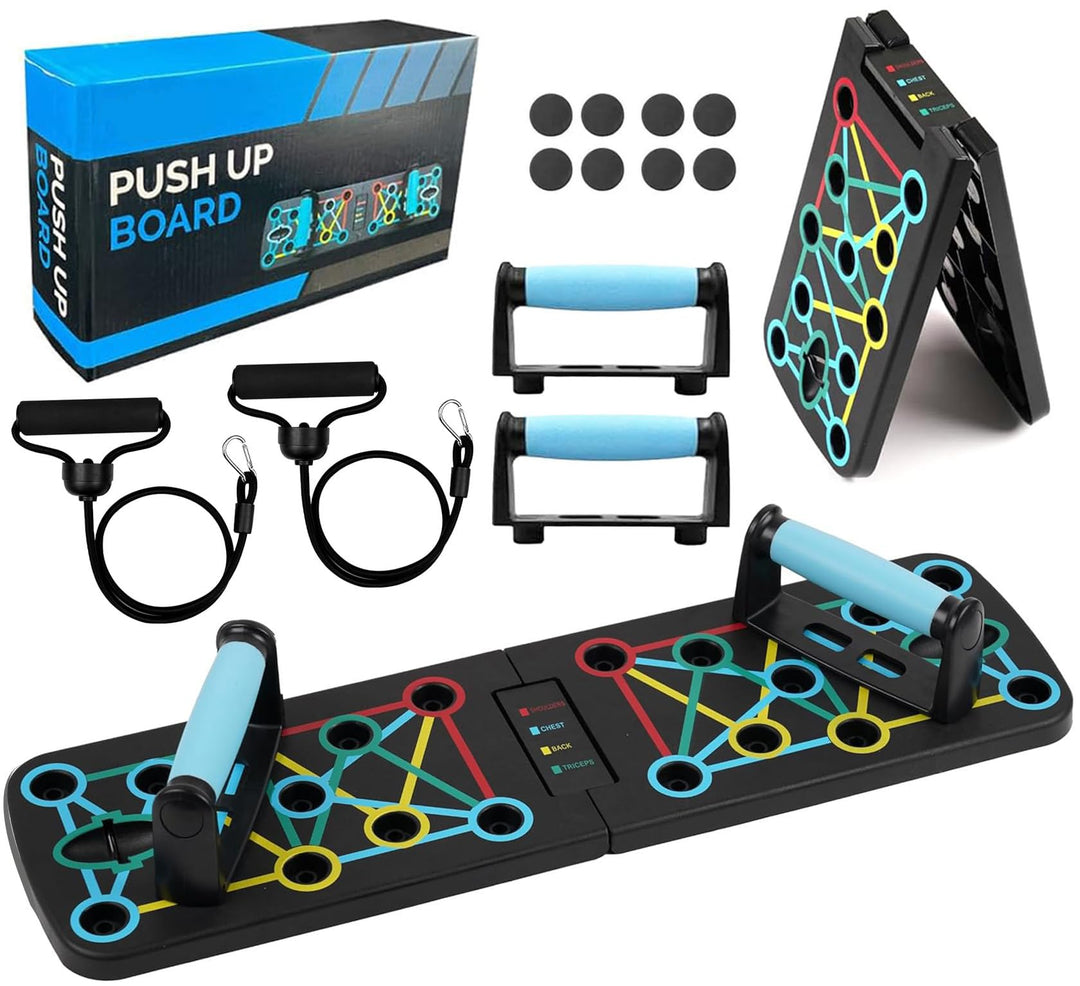 17 in 1 Faltbare Push-Up Liegestütz Brett mit Handgriff für Muskeltraining Effektiv Für Männer Fraue