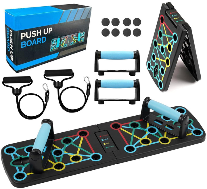 17 in 1 Faltbare Push-Up Liegestütz Brett mit Handgriff für Muskeltraining Effektiv Für Männer Fraue