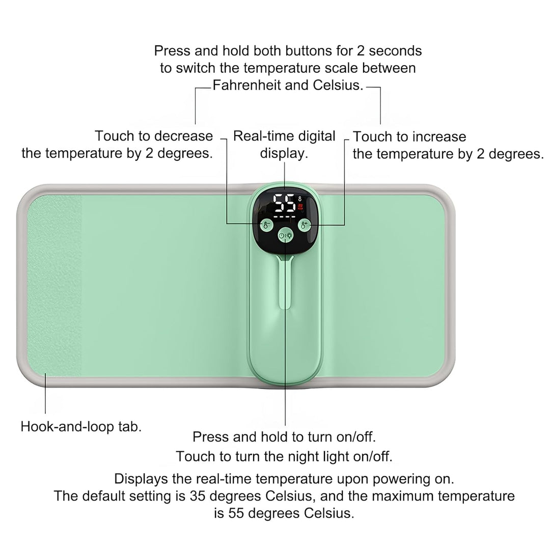 Mobiler Flaschenwärmer Baby, 8000mAh Akku milchwärmer baby unterwegs mit Temperaturmemory Nachtlicht