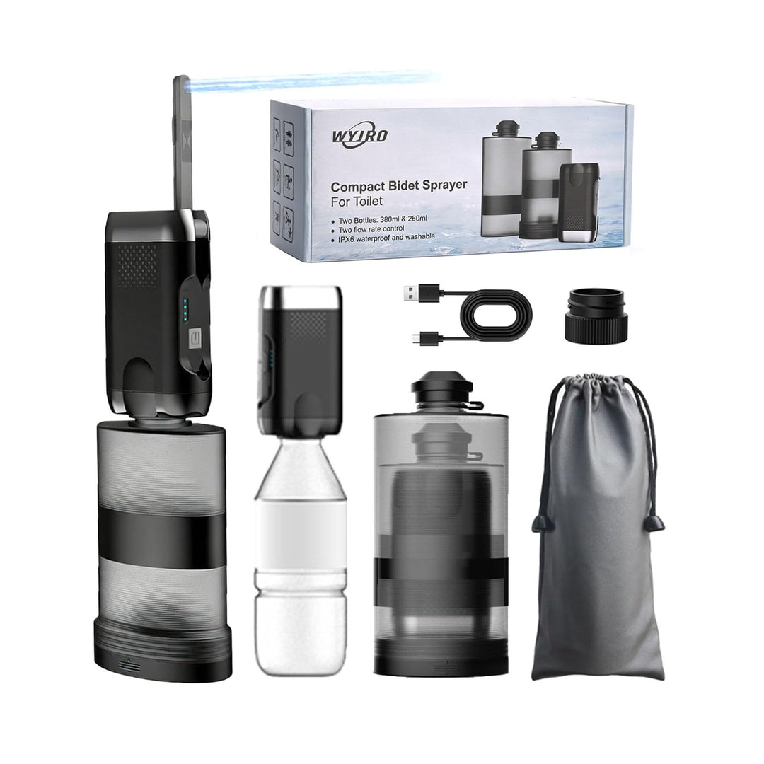 Po Dusche Elektrische 260&380ml,Travel Bidet Portable Mit Adapter,2 Druckstufen Bidet Tragbares,Peri