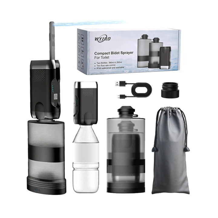 Po Dusche Elektrische 260&380ml,Travel Bidet Portable Mit Adapter,2 Druckstufen Bidet Tragbares,Peri