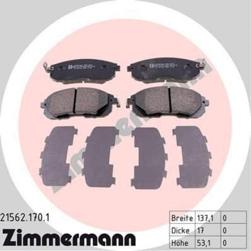 ZIMMERMANN 21562.170.1 Serie Bremsbeläge, vorne