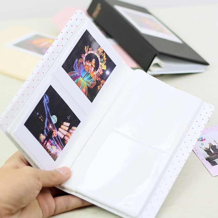Rieibi Mini-Fotoalbum mit 64 Fächern, aus PU-Leder, für Fujifilm Instax Square SQ1/SQ20/SQ10/SQ6/SP-