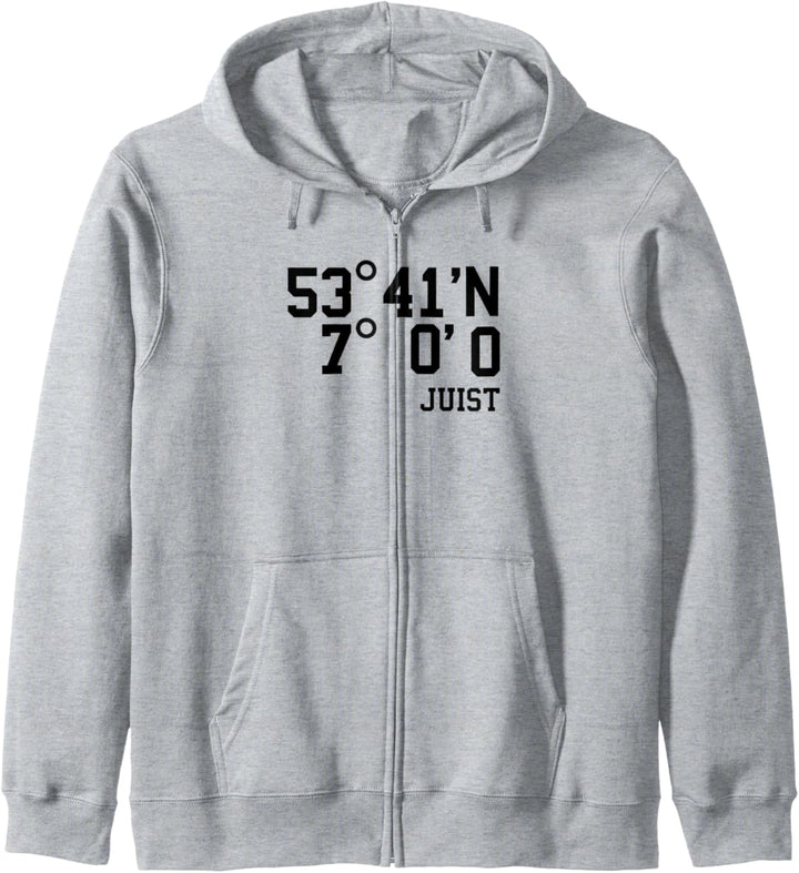 Juist Koordinaten Shirt Insel Urlaub Geschenk Idee Kapuzenjacke