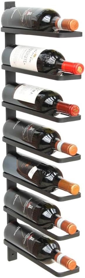 DanDiBo Weinregal Metall Wand Schwarz 93885 Flaschenregal Flaschenhalter Wandmontage Modern Wandhalt