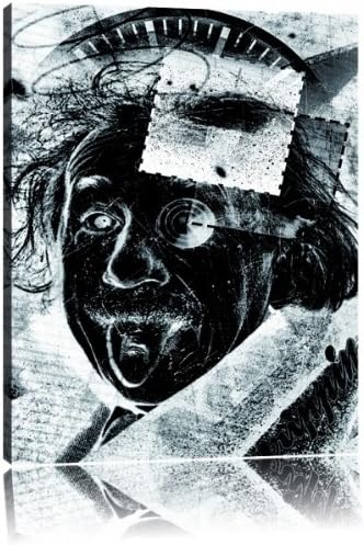 Einsteins secret negative Leinwandbild Bild auf Leinwand, XXL riesige Bilder fertig gerahmt mit Keil