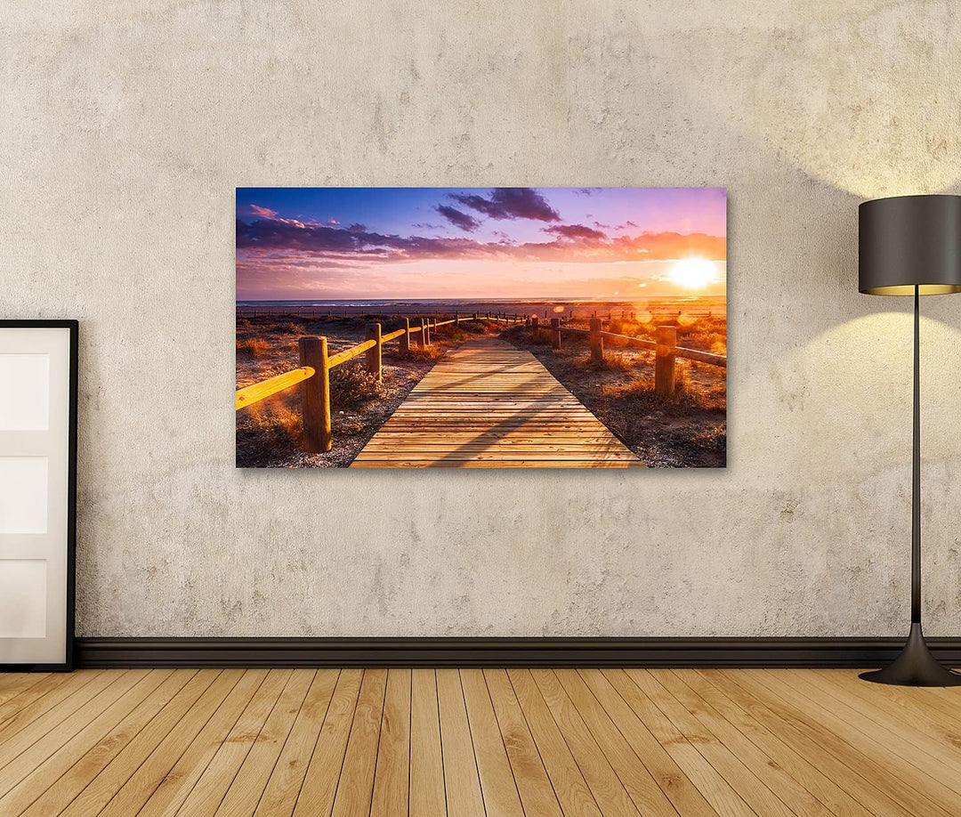 islandburner Bild auf Leinwand Sonnenuntergang Am Strand In Der Nähe Von Almeria Cabo De Gata Nijar