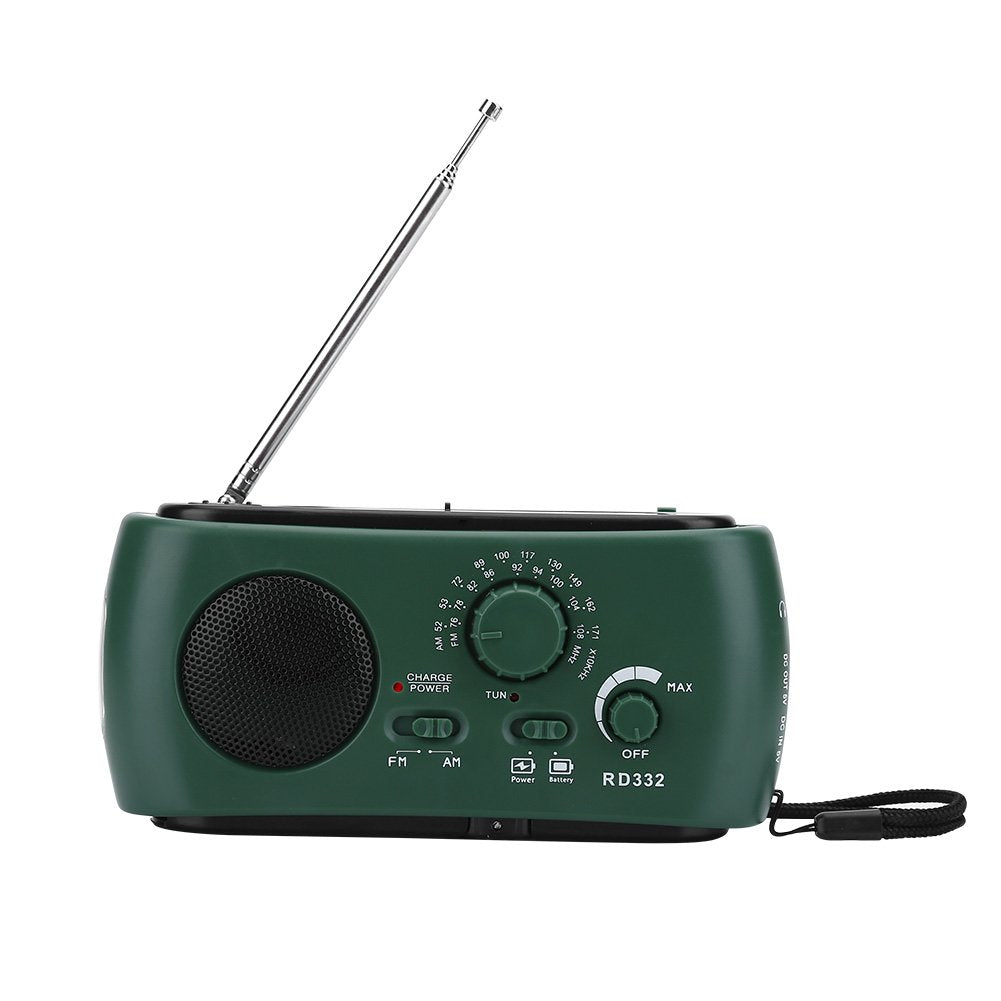 Grundig Tragbare Solar Radio - AM/FM Notfall Radio mit LED Taschenlampe, Notfall Ladegerät und Touch