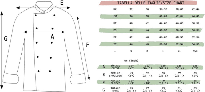 Fratelliditalia Kasacca Jacke für Koch, Baumwolle, Gastronomie, Küche, Pizzabäcker, Bordeaux, L