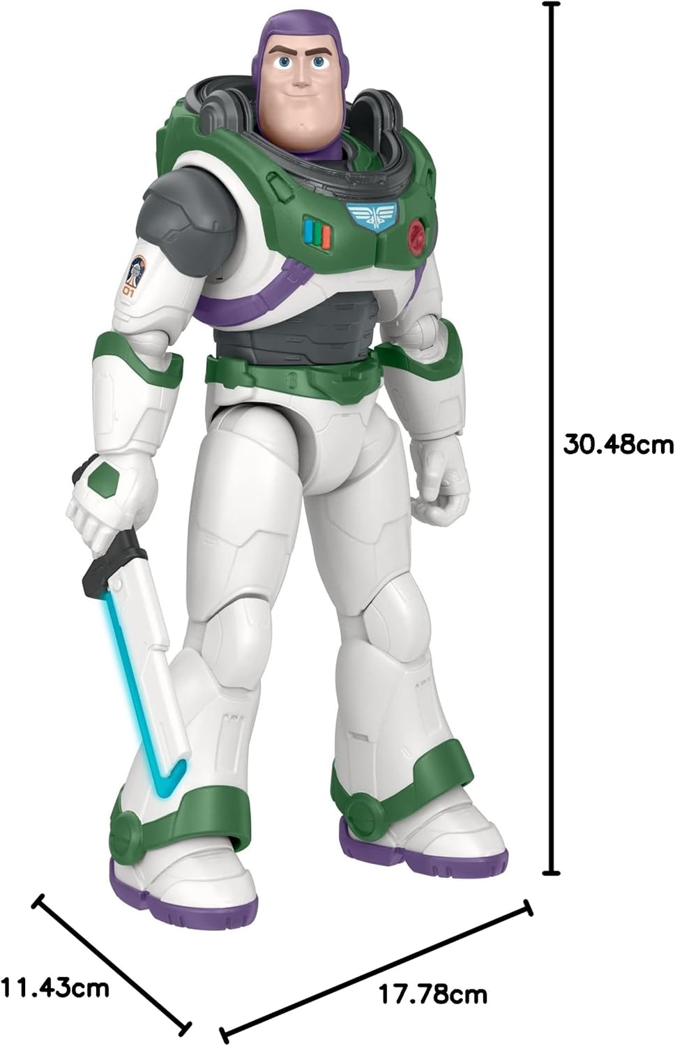 Buzz Lightyear Disney and Pixar Lightyear Toys, Talking 12 Inch Action Figure with Motion, Light and