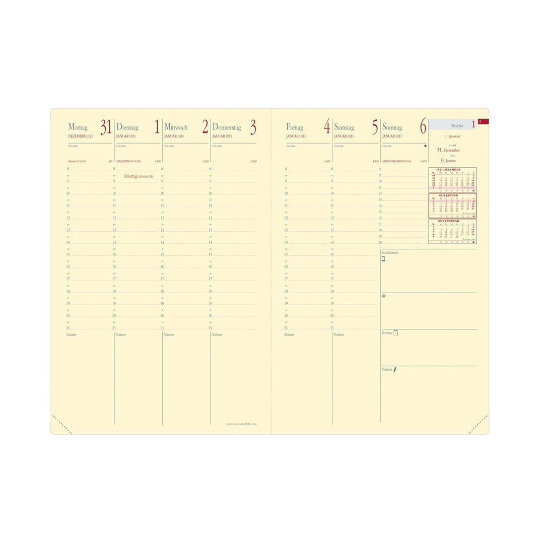 Minister Prestige VZ Soho Stahlblau 2026: Kalender im Schreibtischformat