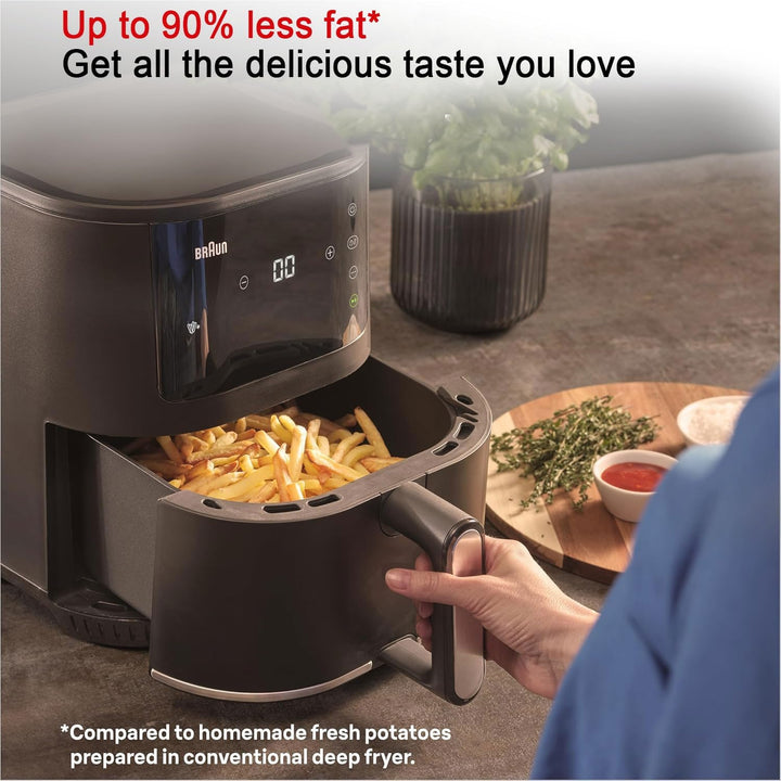 Braun Heissluftfritteuse MultiFry 3 HF 3030, 4,3 L, 1500W, digitale Temperaturregelung, 80-200°C, Ti