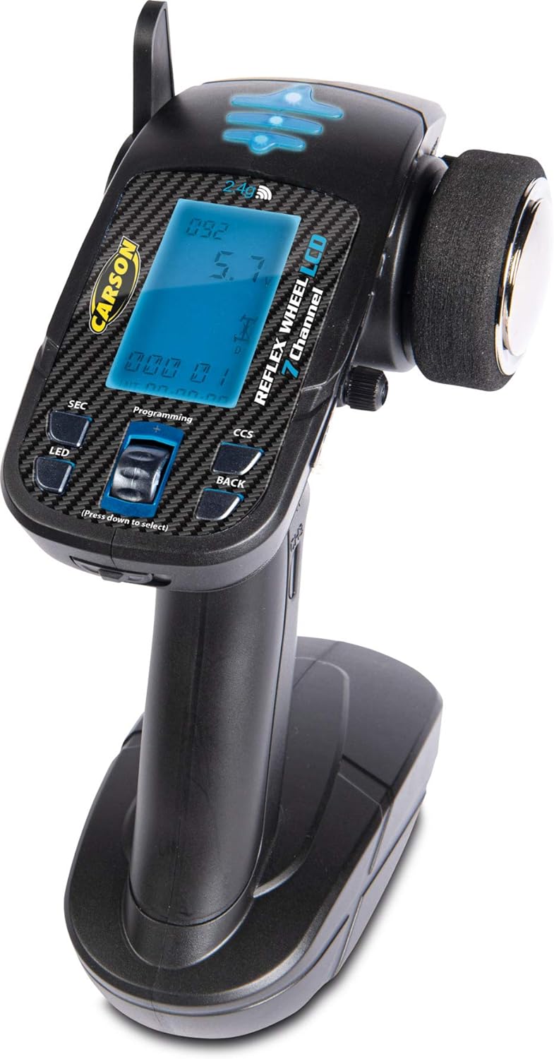 Carson 501016 FS Reflex Wheel LCD 2.4G 7 Kanal, Fernsteuerung, mit Empfänger, Sender, Modellbau, Zub