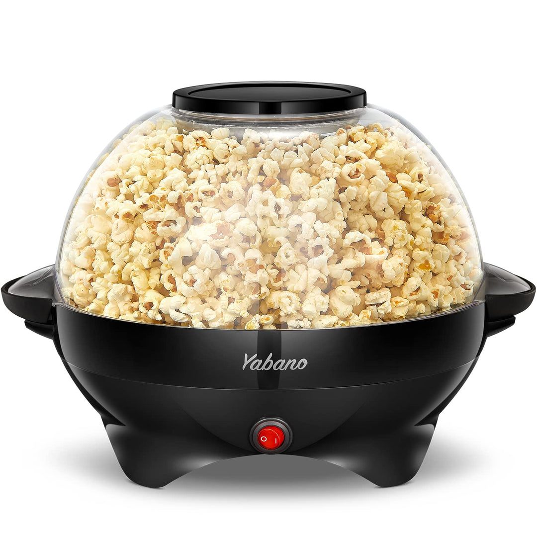 Yabano Popcornmaschine 5L mit Antihaftbeschichtung, 800W Popcorn Maschine für Zuhause, Familienfeier