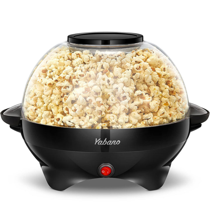 Yabano Popcornmaschine 5L mit Antihaftbeschichtung, 800W Popcorn Maschine für Zuhause, Familienfeier