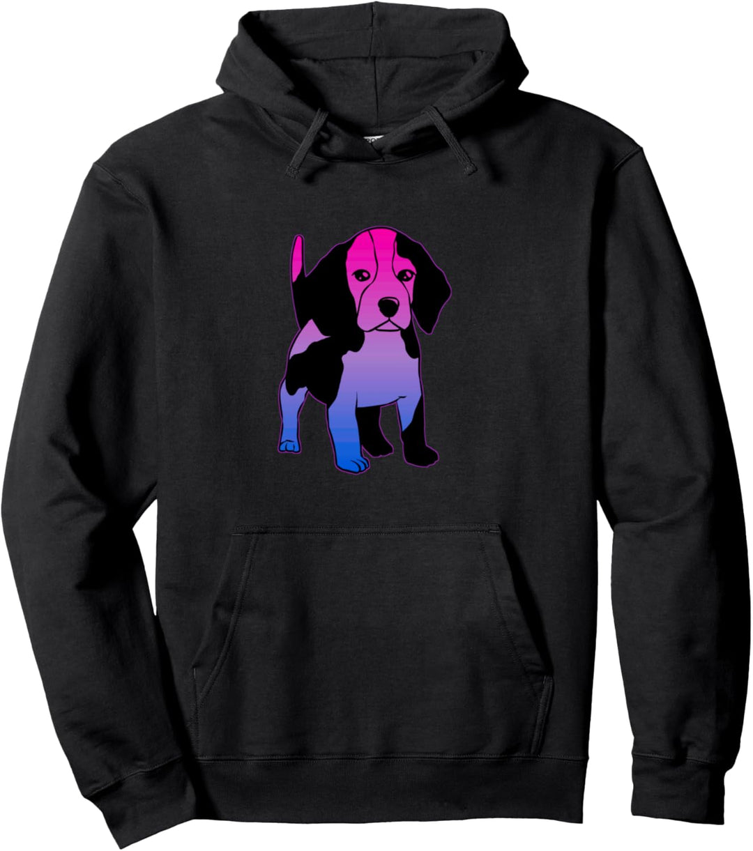 Bisexuelle Beagle Dog Bi Pride Flag Farben Beagle Mama Papa Pullover Hoodie