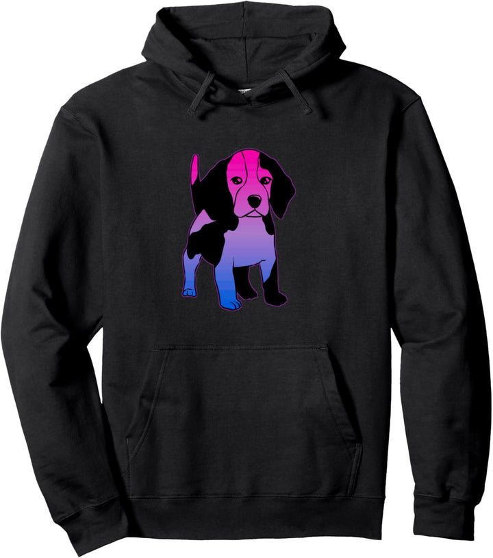 Bisexuelle Beagle Dog Bi Pride Flag Farben Beagle Mama Papa Pullover Hoodie