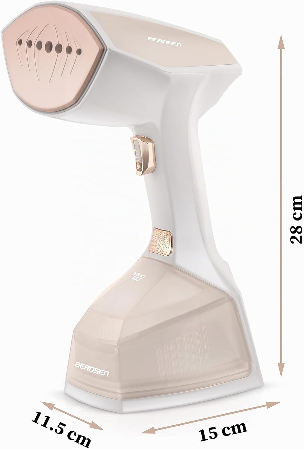 Berdsen Dampfglätter Steamer Dampfbügel Reise 2000 W Dampfsteuerung Dampfleistung 45 g/min LCD Set M