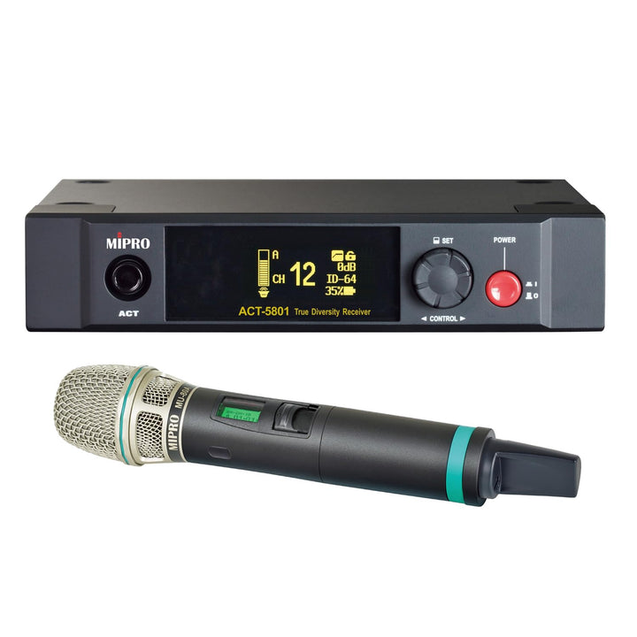 Mipro ACT-5801 Digitaler Drahtloser 1-Kanalempfänger 5,8 GHz + Handsender-Mikrofon