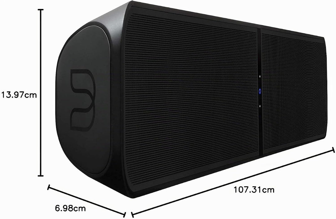 Bluesound Pulse SUB+ kabelloser Aktiv-Subwoofer - Schwarz Black, Black
