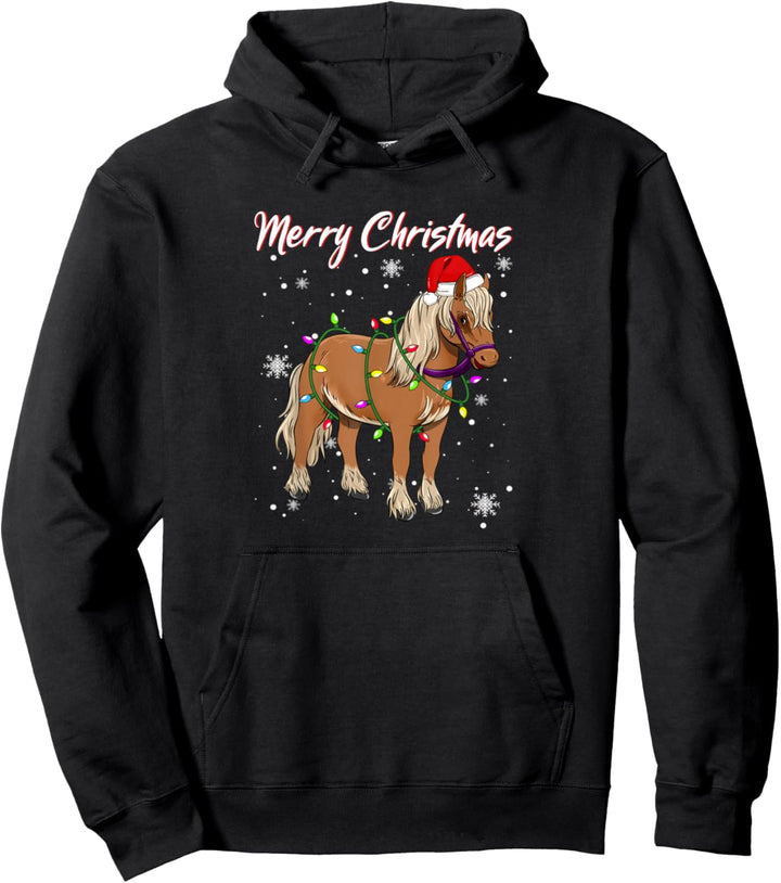 Weihnachtsoutfit Junge Mädchen Geschenke Pferd Pony Pullover Hoodie