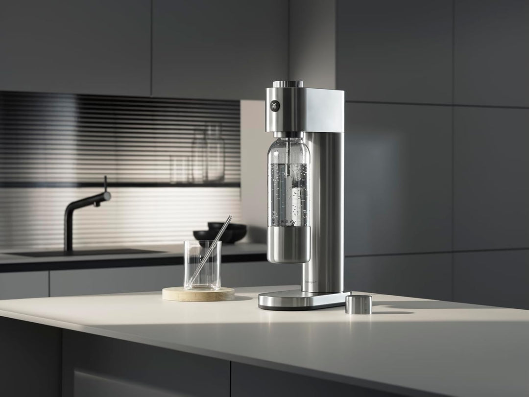 WMF Element One Wassersprudler – vollautomatische Edelstahl Sprudelmaschine mit 3 Graden, platzspare