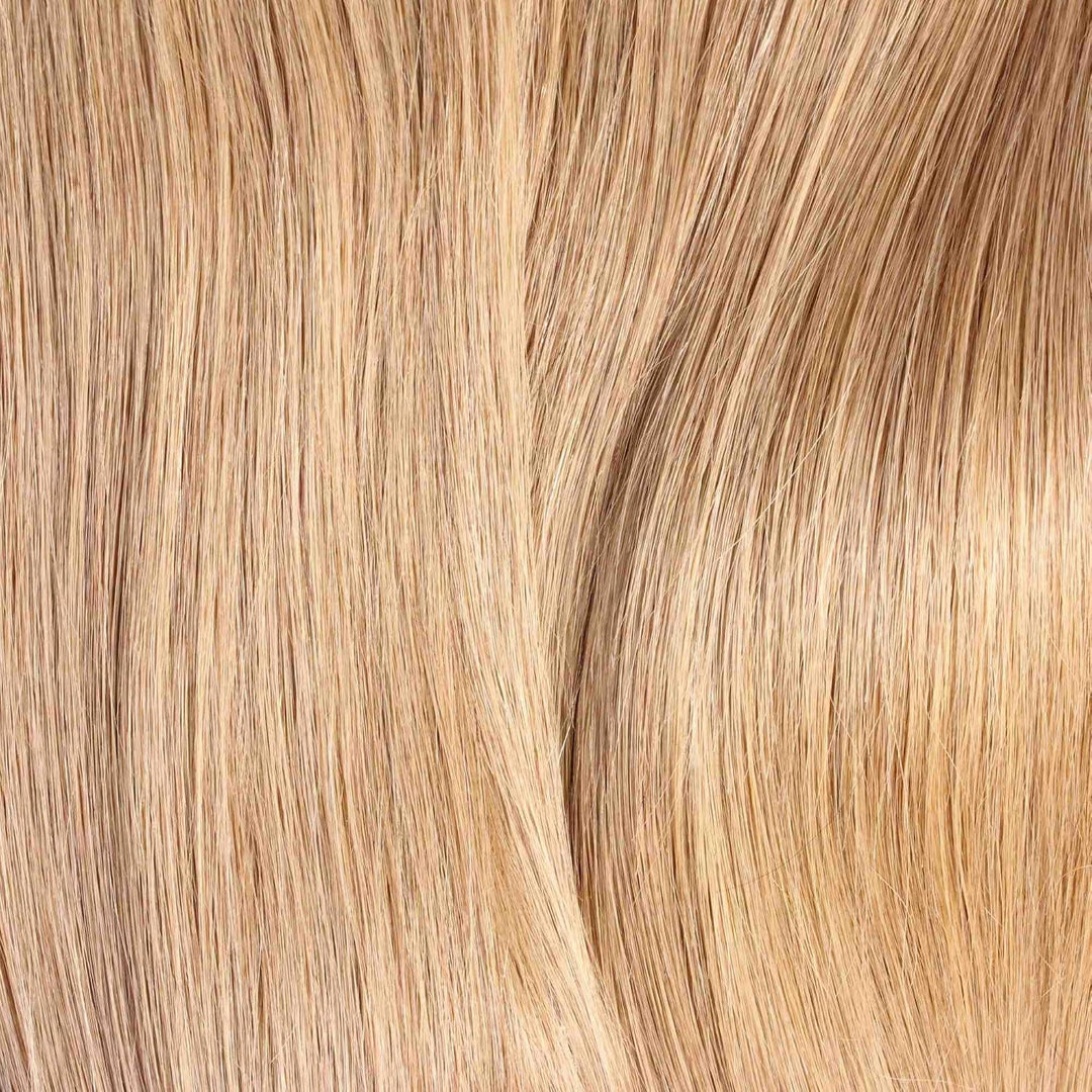 hair2heart Premium Microring Extensions Echthaar glatt - 50 Strähnen 1g 60cm 8/01 hellblond natur-as