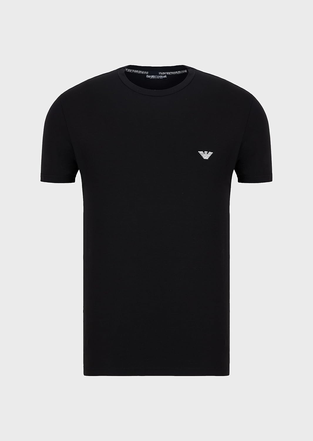 Emporio Armani Herren Men's Crew Neck Soft Modal T-Shirt L Schwarz, L Schwarz