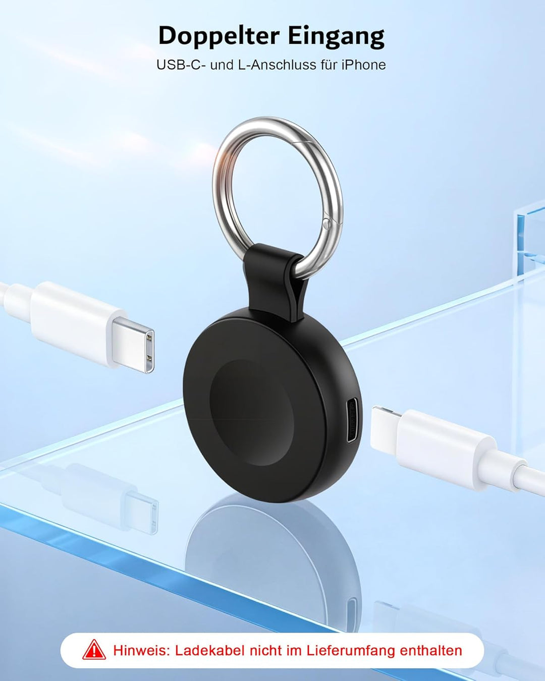 Ladegerät für Apple Watch 11-2, Ladestation für iPhone Ladekabel/USB C Kabel, Wireless Charger kompa